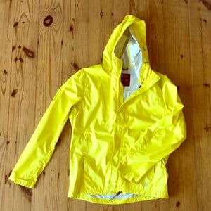 American eagle yellow rain jacket